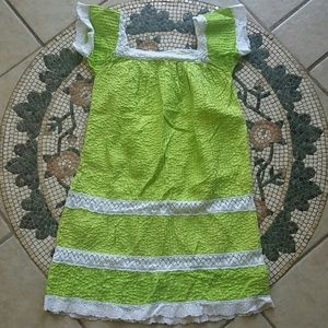 Vintage 1970's Boho Mexican Lace & Cotton Tunic